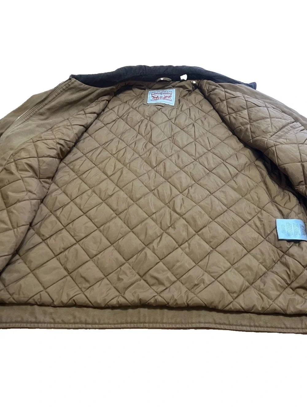Levi’s Brown Canvas Work Jacket XXL – Dark Brown Corduroy Collar